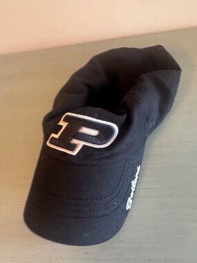 Black Baseball Cap with Purdue Patch